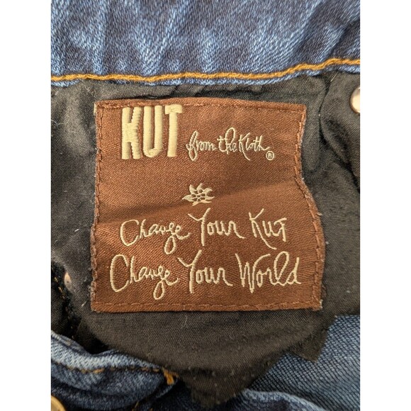 KUT from the Kloth Luxury Denim Jeans Women 4 Straight Leg Embroidered Pants - Picture 7 of 15